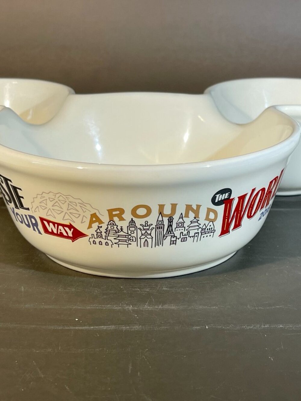 Disney Taste Around The World 2018 Chip And Dip Bowl Mickey’s Head Mouse Ears
